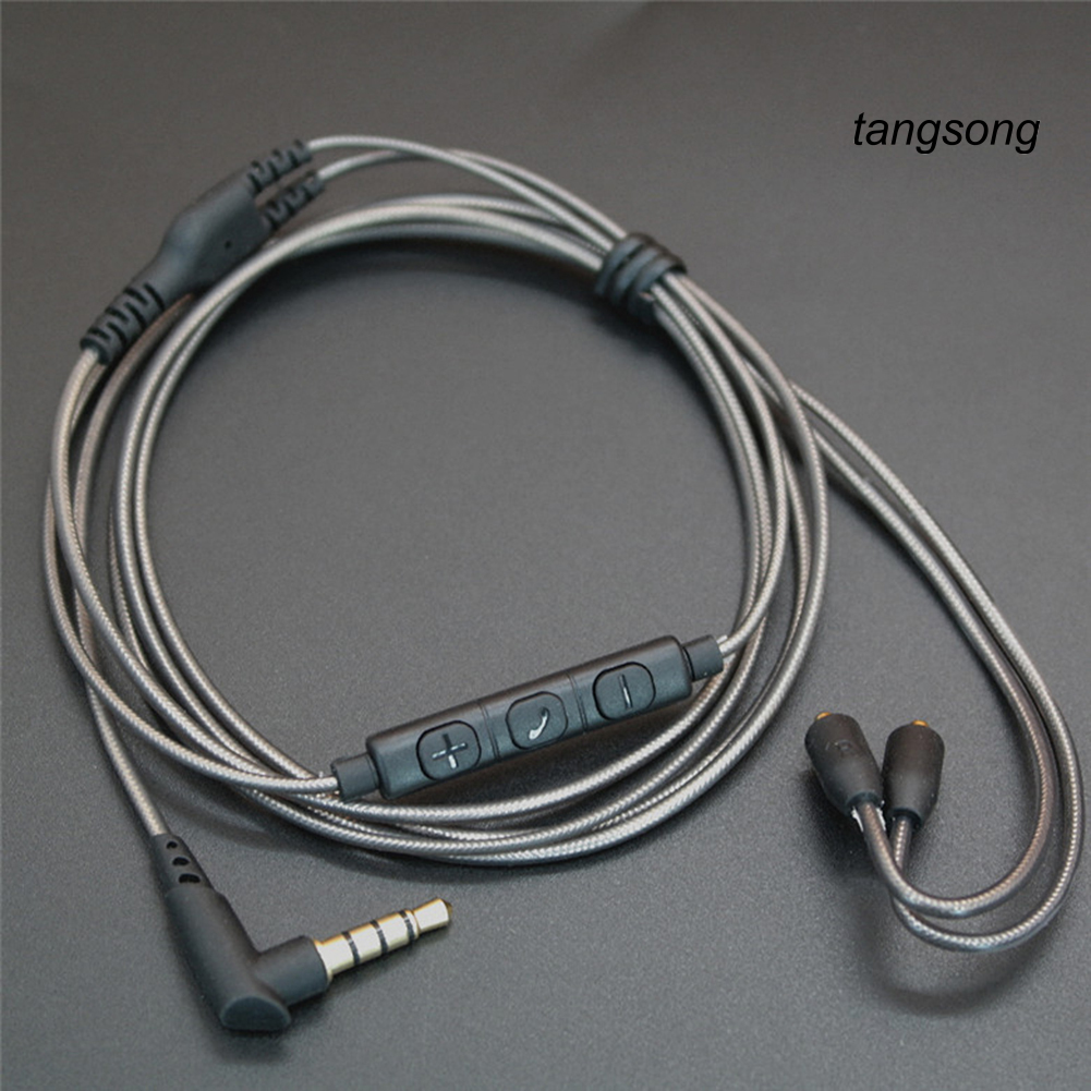 Dây Cáp Tai Nghe Ts-Mcx Có Mic Điều Chỉnh Âm Lượng Cho Shure Se215 Se315 Se535