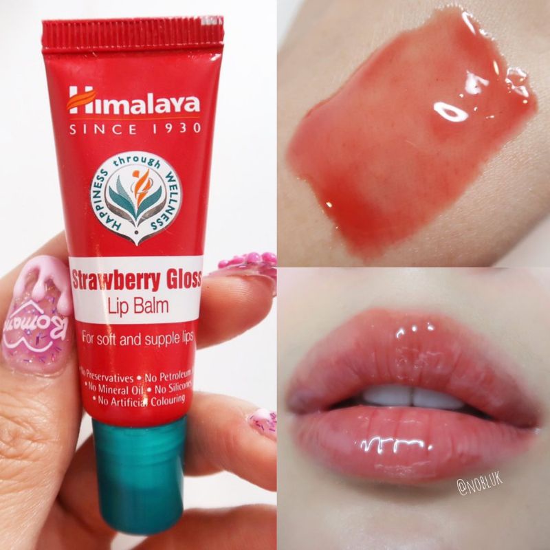 Son dưỡng môi Dâu Tây Căng Bóng Himalaya Strawberry Gloss Lip Balm 10g