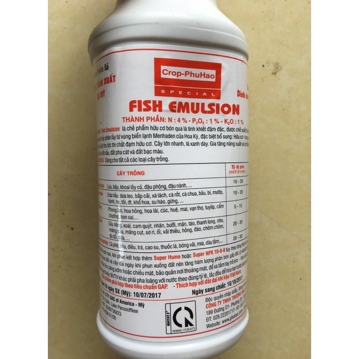 ( HOT HOT ) Dung dịch Đạm cá Mỹ đậm đặc 1L