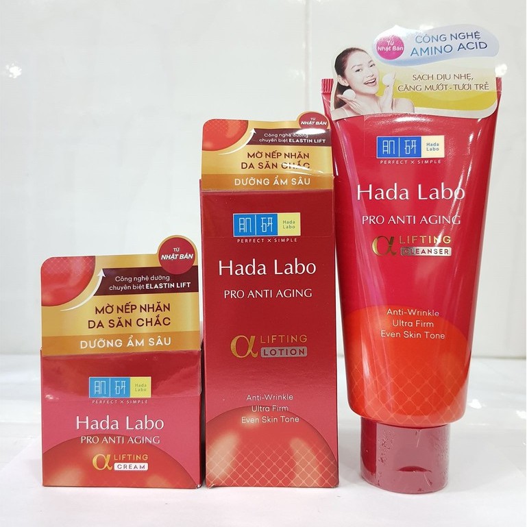 Combo 3 Sản Phấm Dưỡng Ẩm Chống Lão Hóa HADA LABO Chính Hãng Công Ty