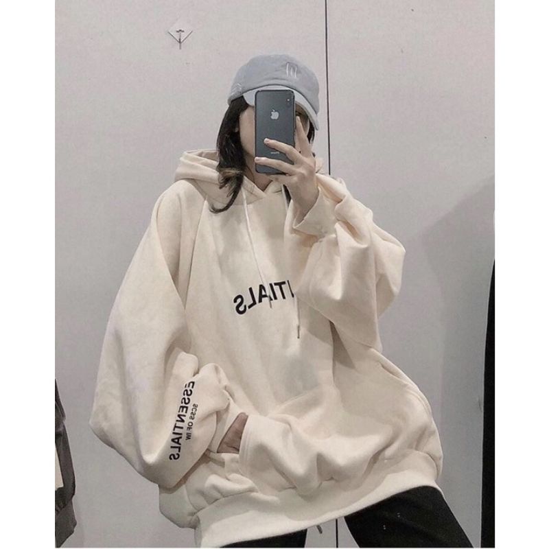 Áo Khoác Hoodie Nỉ Có Mũ Form Rộng ESSENTIALS Nhiều Màu Unisex Nam Nữ