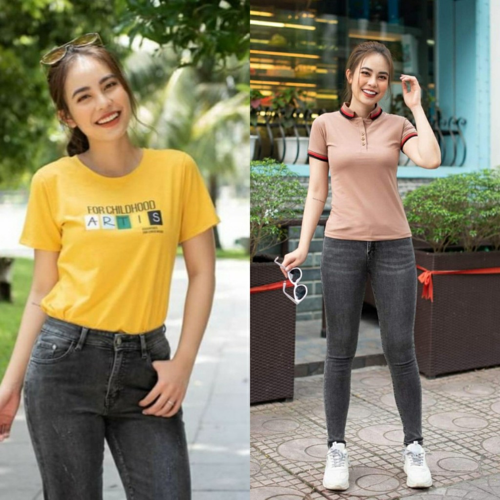 Quần Jean Nữ Khói Xước Lưng Cao [ Ảnh Thật ]