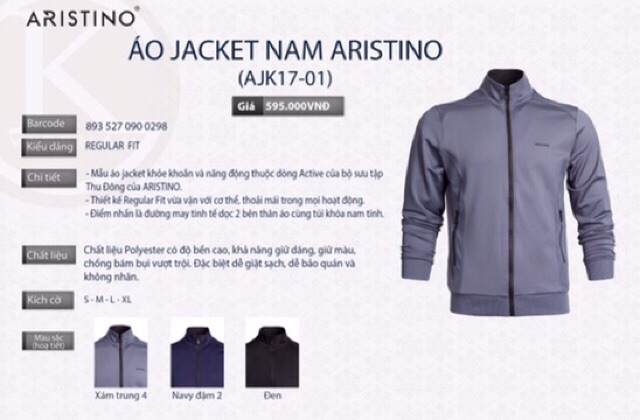 Áo khoác Aristino chính hãng