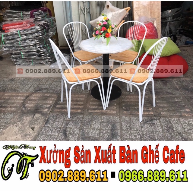 Bàn ghế sắt cafe thanh lý