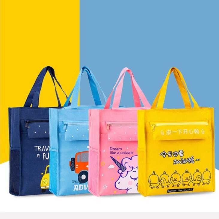 Túi vải đi học SOLANO túi xách đi học thêm chống nước họa tiết hoạt hình dễ thương FB-001420