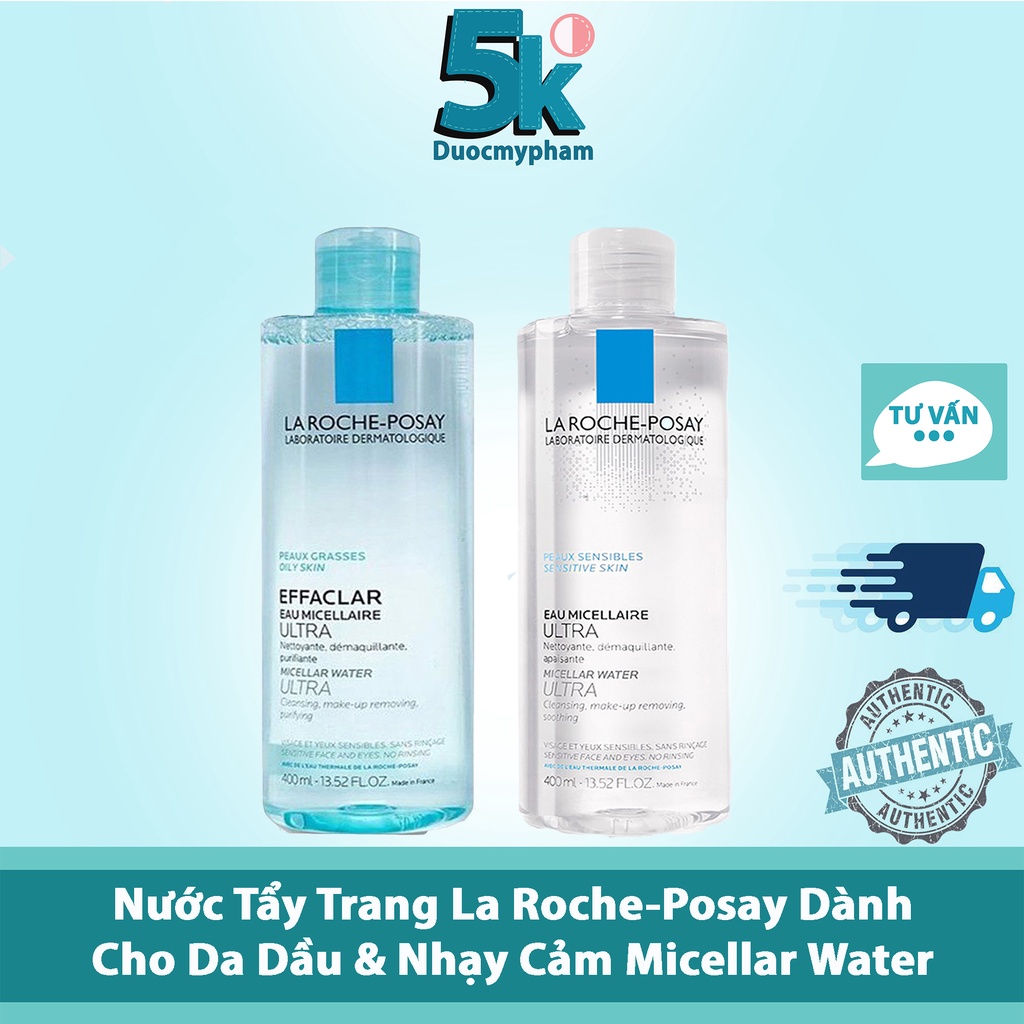 [CHÍNH HÃNG] Nước tẩy trang La Roche-Posay cho da da dầu &amp; nhạy cảm Micellar Water 400ml