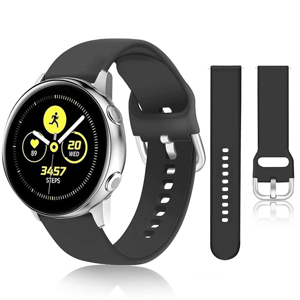 Dây Đeo Silicon Mềm 20mm Cho Đồng Hồ Thông Minh Samsung Galaxy Watch 42mm Active2 40/44mm Samsung S2 Classic