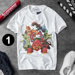 Áo thun in hình Pokemon. Áo thun đặt theo yêu cầu, màu trắng, cực kỳ thoáng mát, co giãn thoải mái. Ib để tư vấn size,