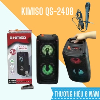 Loa KIMISO QS-2408, Chất âm tuyệ hảo, Tặng kèm mic hát, Bảo hành 1 đổi 1
