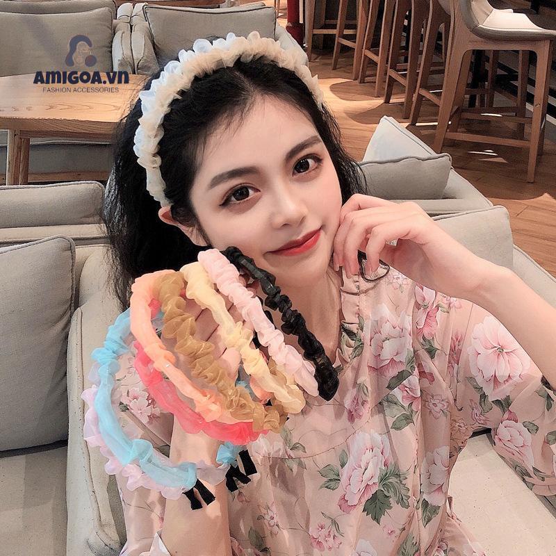 Băng Đô Xếp Ly Ren 【amigoa.vn】