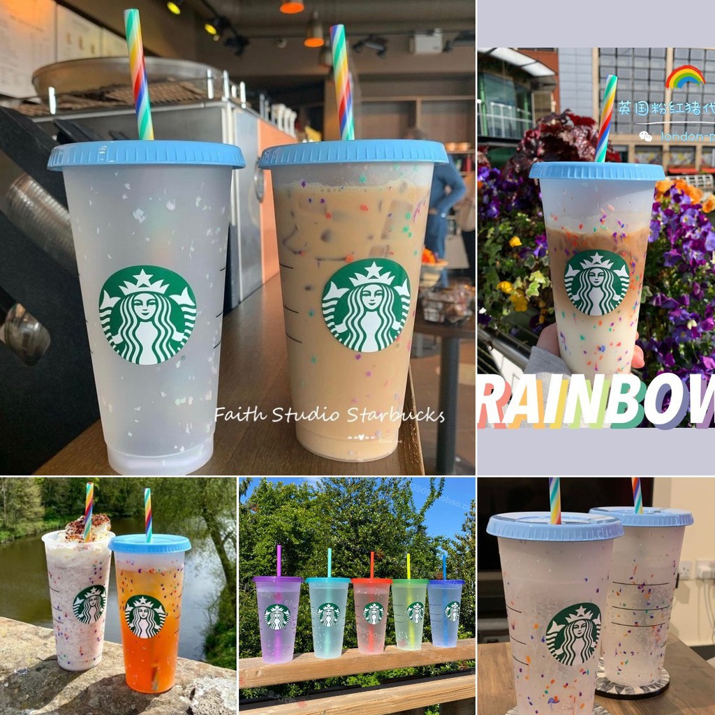 Cốc Nước STARBUCKS Đổi Màu 710ml 24oz