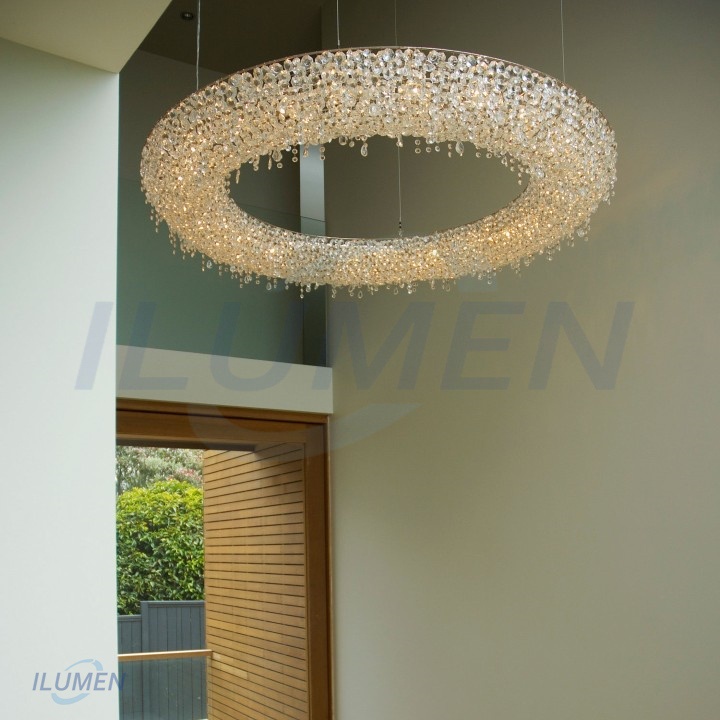 Đèn Trang Trí Pha Lê Đèn Thả Trần Hình Tròn Ugolina Systerm Đèn Thiết Kế Phòng Khách Phòng Ngủ Bếp