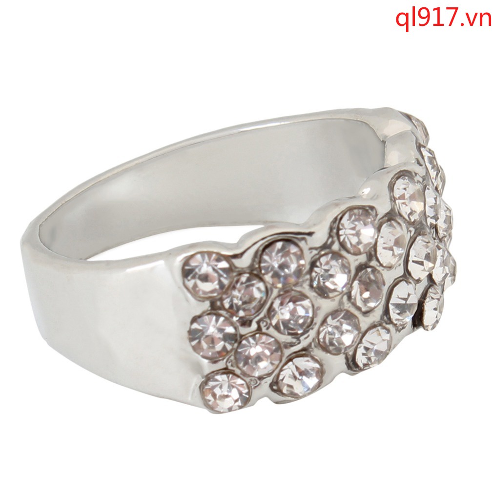 Nhẫn Cưới Mạ Vàng Hồng Đính Kim Cương Nhân Tạo