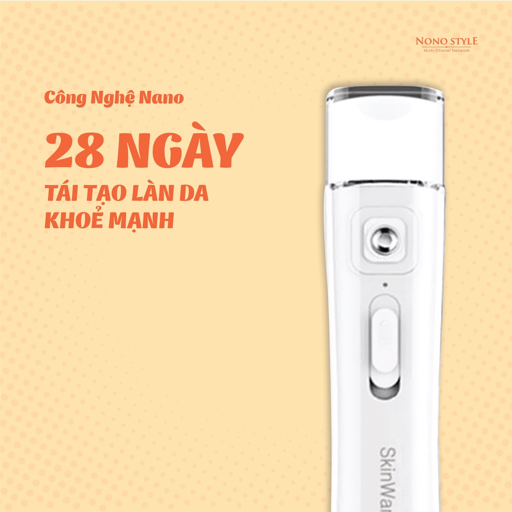 Máy phun sương mini nano SkinWard dưỡng ẩm chăm sóc da mặt-Giữ ẩm da, chống lão hoá-Bảo hành 6 tháng