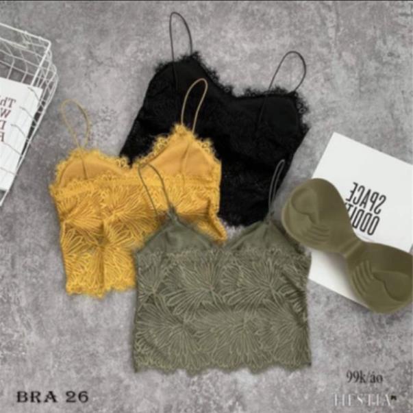 Áo Lót Nữ Ren. Áo bra ren cao cấp croptop dây mảnh siêu xinh. Free Size từ 40kg tới 58kg.