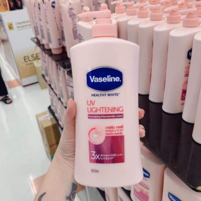 01 chai (Vaseline 10x mẫu mới)Dưỡng thể Vaseline Healthy White UV Lightening GlutaGlow 10x Lotion Thái Lan 600ml