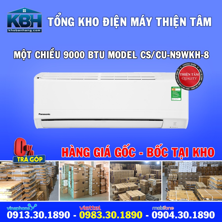 Điều hòa Panasonic 1 chiều 9000BTU CU/CS-N9WKH-8 ( Hàng chính hãng - Bảo hành 12 tháng )