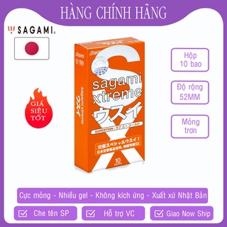 Bao cao su Sagami Nhật Bản Love Me Orange siêu mỏng hộp 10 cái