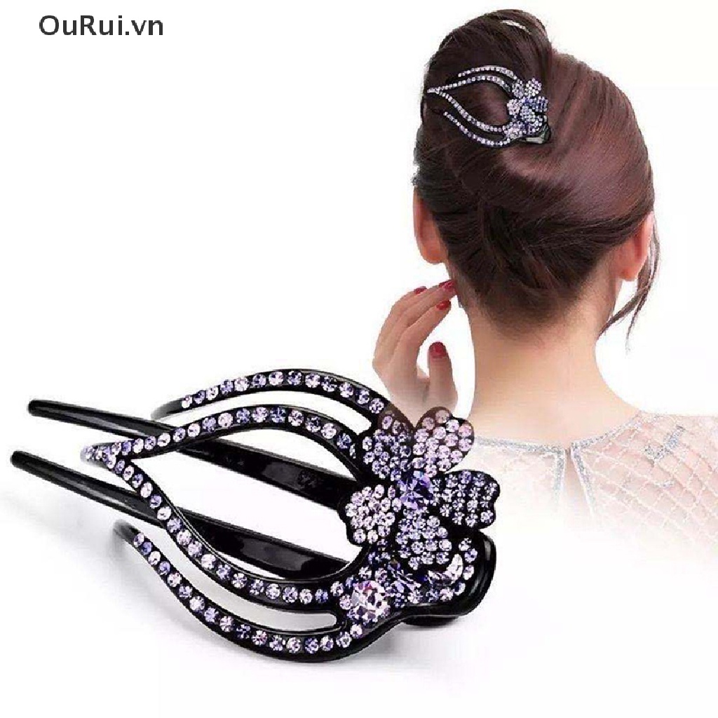 Kẹp Tóc Càng Cua Lớn Đính Đá Pha Lê Cho Nữ