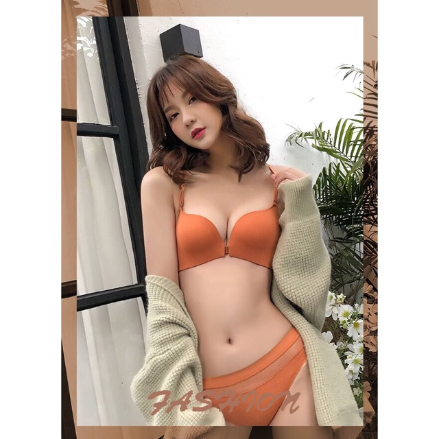 Bộ Đồ Lót Nữ Cài Trước Dây Lưới Đệm Mỏng Không Gọng CK Cao Cấp | BigBuy360 - bigbuy360.vn