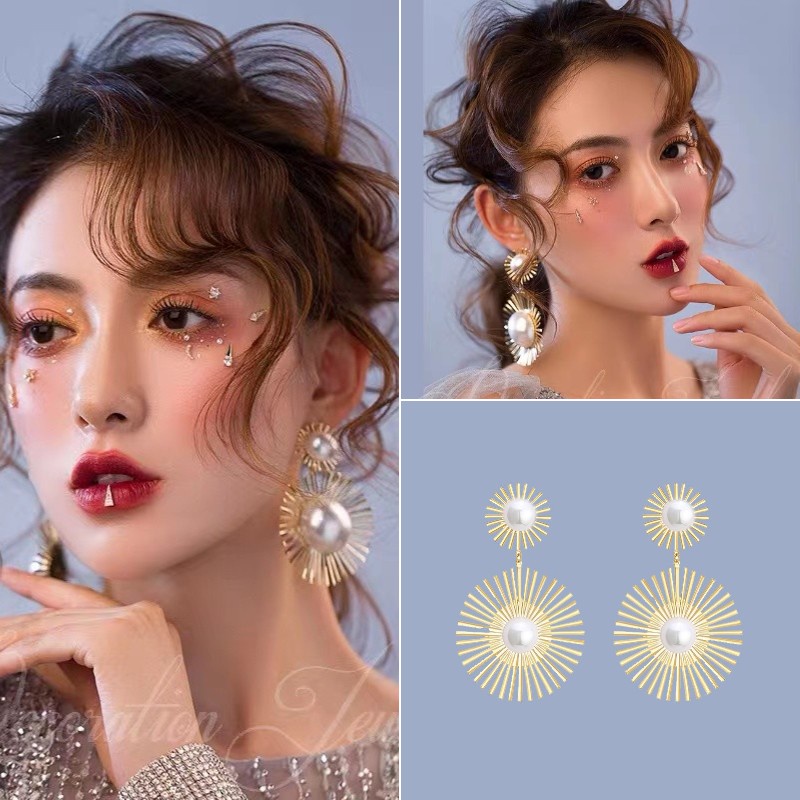 Bông Tai Hình Tròn Phong Cách Âu Mỹ Đơn Giản Thời Trang Mới 2022 Cho Nữ