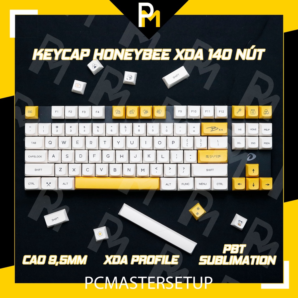 Keycap xda pbt honey milk cao 9.5mm xịn nút cho bàn phím cơ của PCmaster