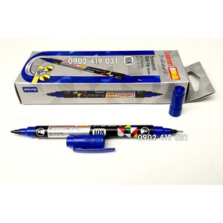 Bút Lông Dầu Nhật Leaderart UNID 108 [ Ngòi kim loại siêu mảnh 0,4mm và ngòi dạ tròn 1mm ]