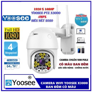 Camera wifi ngoài trời Yoosee PTZ X3000 , chống nước , đàm thoại 2 chiều , 23 led siêu sáng-Bảo Hành 24 Tháng