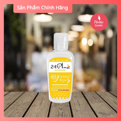 [HÀNG CHÍNH HÃNG] GEL RỬA TAY KHÔ 24 PLUS NANO BẠC 60ML