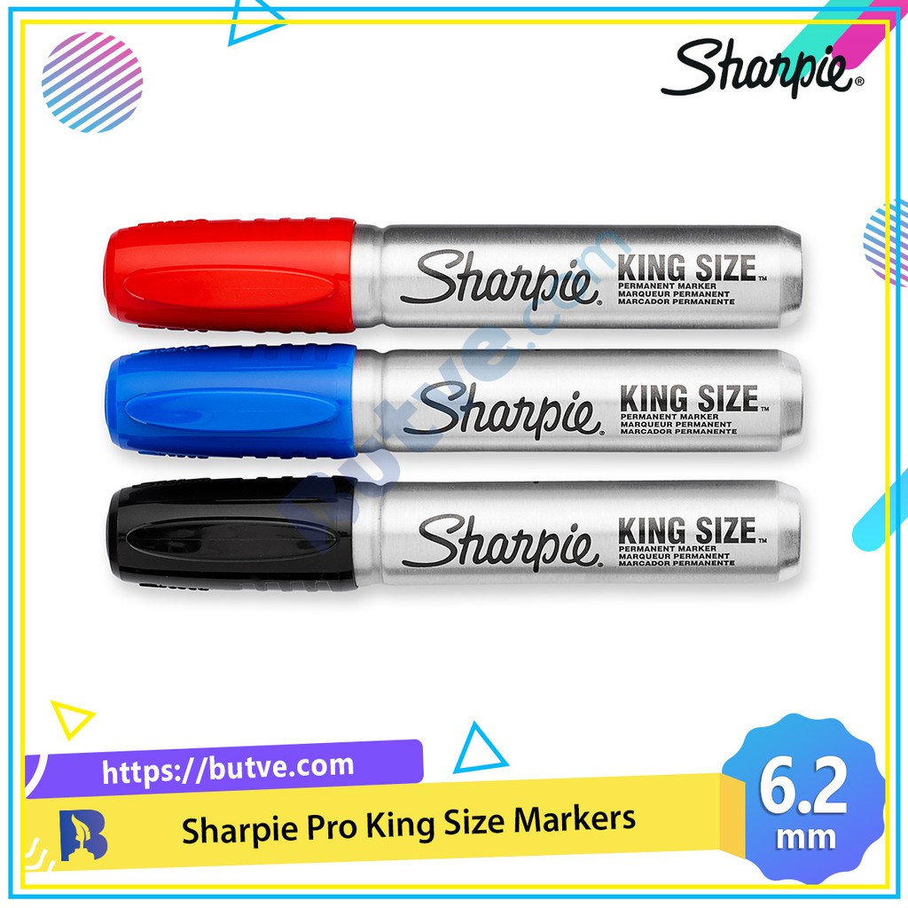 Bút lông dầu vẽ đa chất liệu Sharpie Pro King Size Chisel 6.2mm (Cây lẻ)