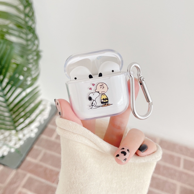 Vỏ Bảo Vệ Hộp Sạc Tai Nghe Inpods Pro4 Mini Pro4 / Pro5 Hình Phi Hành Gia Hoạt Họa Màu Trong Suốt