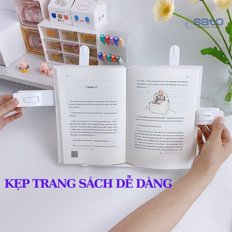 Giá đỡ sách để bàn, Kệ để đọc sách mini trang trí kẹp bàn học