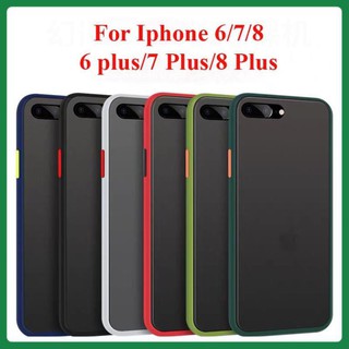 [Freeship] Ốp lưng trong nhám Iphone 6/ 6 Plus / 7/ 7 Plus/ 8/ 8 Plus viền dẻo màu chống sốc