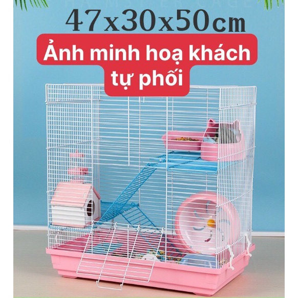 Lồng size đại 3 tầng  cho hamster,sóc,bọ ú,nhím kiểng .