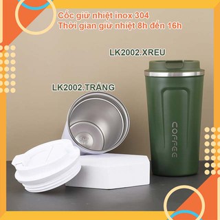 Ly giữ nhiệt COFFEE 510ml hàng nhập khẩu cao cấp- màu hồng LK 2002-giữ nhiệt từ 6h-16h