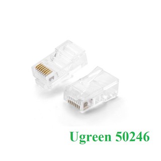 Hạt mạng RJ45 Cat5e 100c/túi chính hãng Ugreen 50246 cao cấp