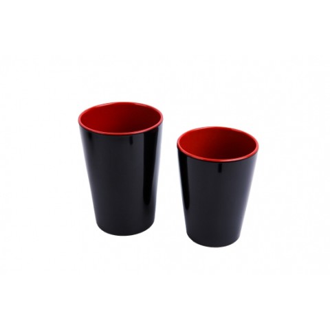 Ly Nhựa Melamine 2 Lớp Đỏ Đen Cao Cấp