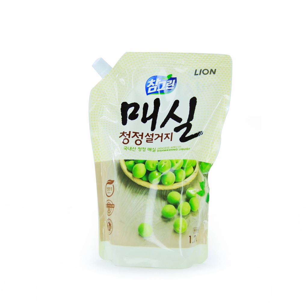 Nước Rửa Chén Lion Chiết Xuất Quả Mơ Hàn Quốc Túi 1,2Kg