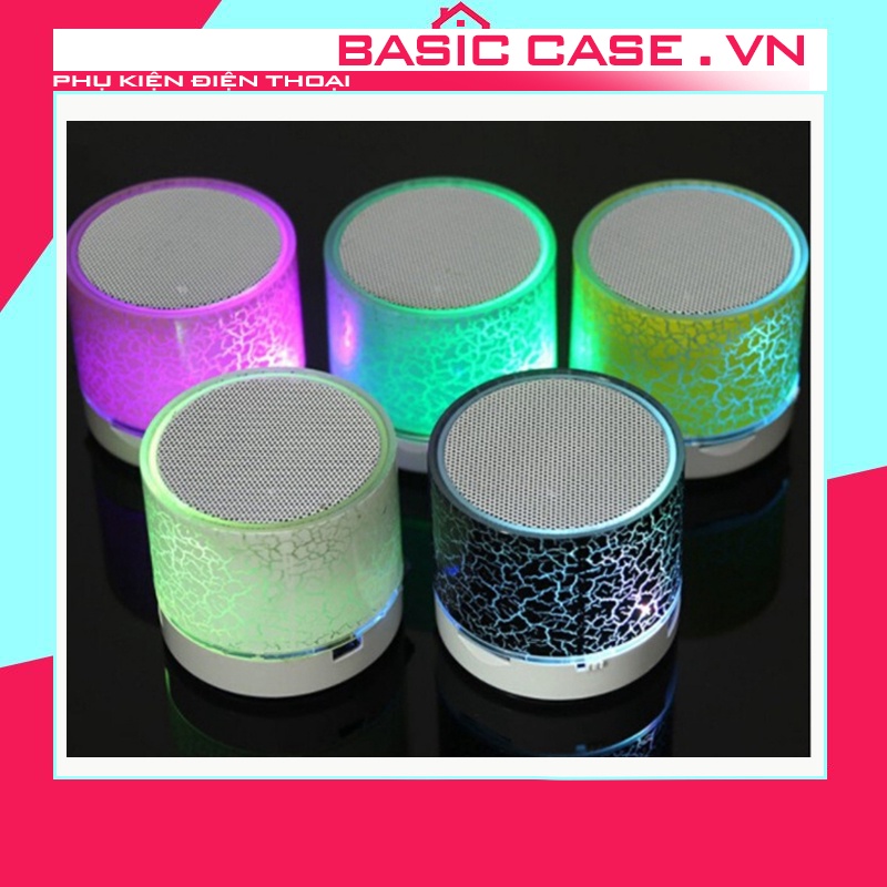 Loa Bluetooth Mini Đèn LED Nhấp Nháy - Đủ Màu - Hỗ Trợ USB/FM/Thẻ nhớ TF/bluetooth