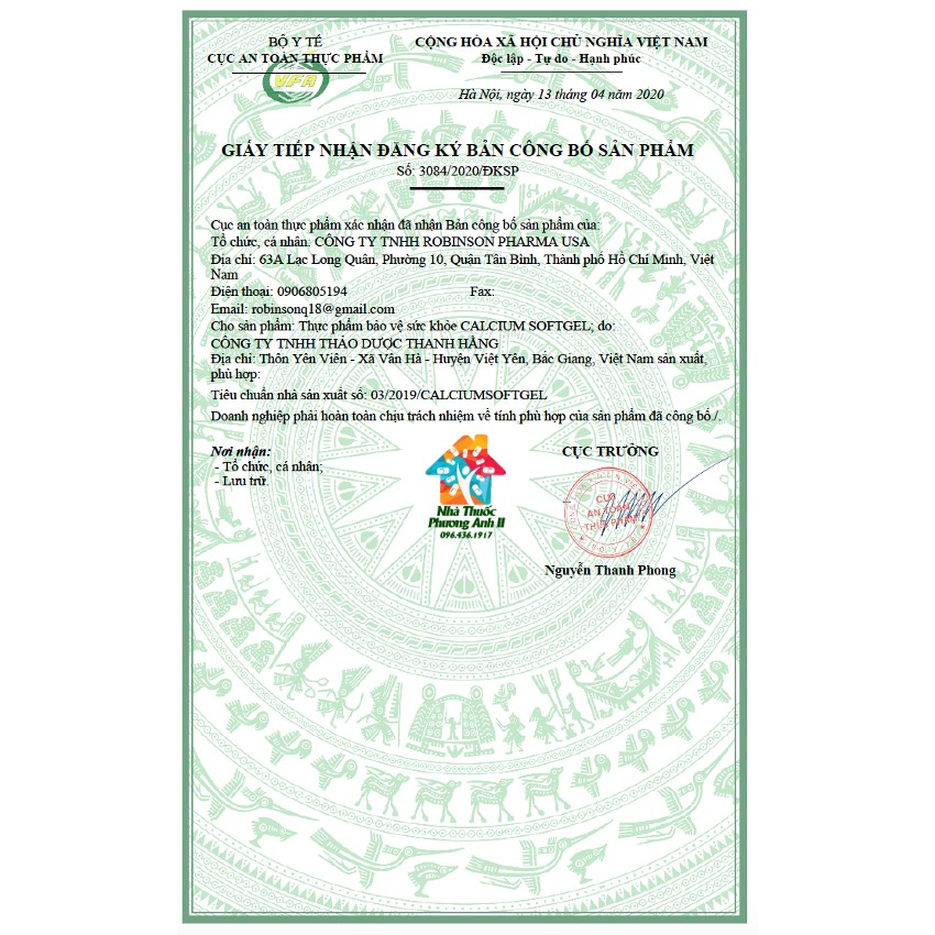 Viên uống Calcium Softgel Chai 100v | Thế Giới Skin Care