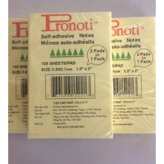 giấy note vàng 1,5*2 Pronoti 3,8cm*5cm (226)
