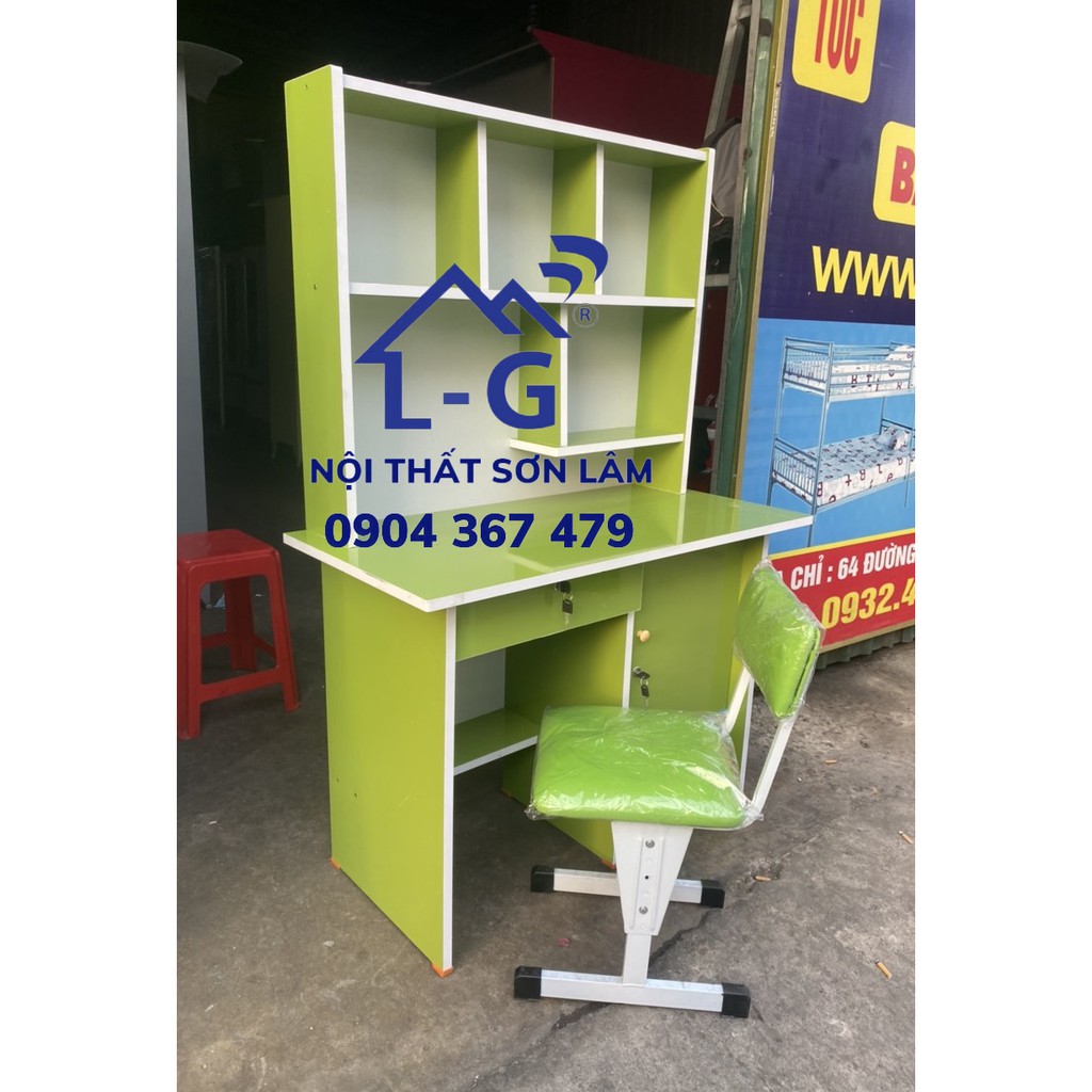 Bàn học sinh cho bé giá rẻ màu xanh lá - bàn học 1m, 1m2 - freeship | BigBuy360 - bigbuy360.vn
