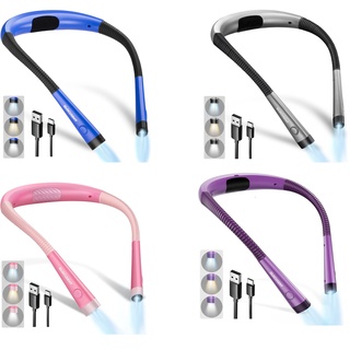 Đèn pin 2 đầu đeo cổ Glocusent để đọc sách - sạc 1 lần dùng 1 tuần