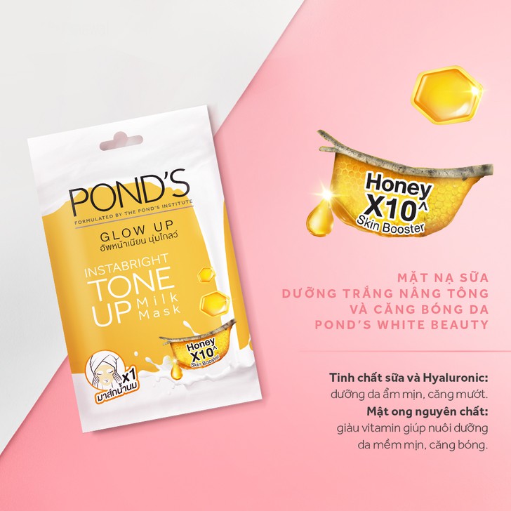 (hàng khuyến mãi) Mặt nạ dưỡng trắng nâng tông POND'S WHITE BEAUTY 25g