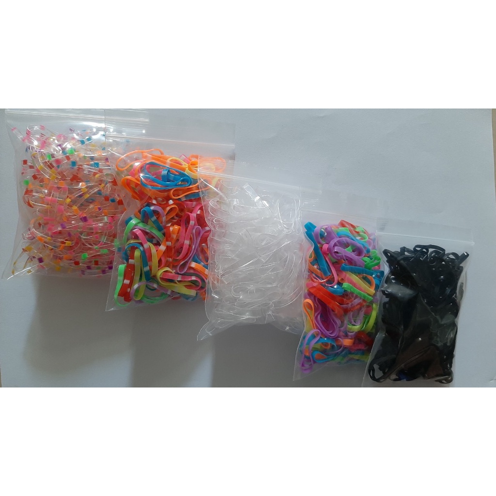 1 Túi Zip Cột Tóc Cao Su Co Giãn Size Trung