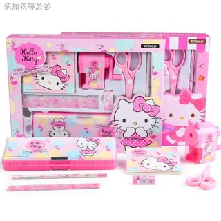 ✺◎✣Hellokitty Bộ Dụng Cụ Học Tập Hình Hello Kitty Xinh Xắn Cho Bé Gái