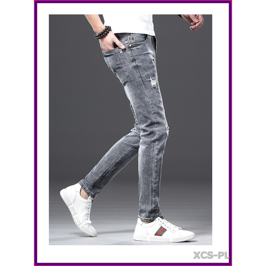 Quần jean nam rách siêu đẹp cao cấp xám ms 4016 không xù lông, không ra màu, chất giãn tốt 4016-Ủ.31