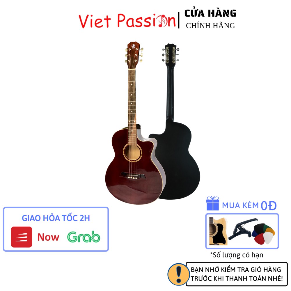 Đàn guitar acoustic SVA+ Viet Passion mặt gỗ Thông âm thanh tuyệt vời ghita cho người mới chơi