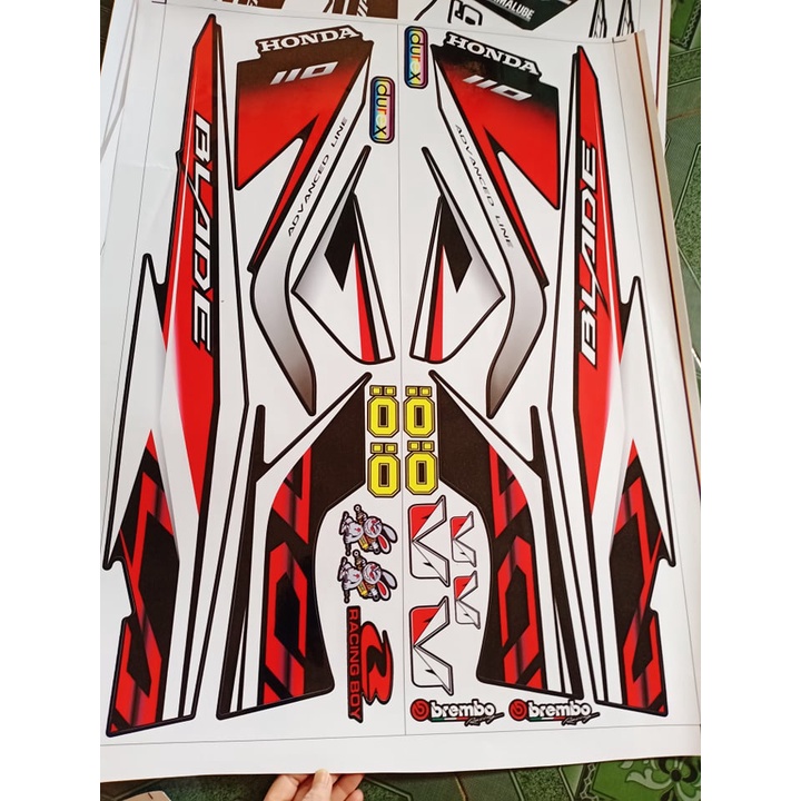 Tem rời blade 110 đỏ đen