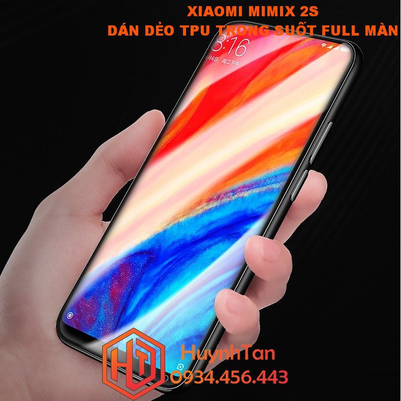 Dán dẻo full màn Xiaomi Mimix 2s _ Dán dẻo tpu trong suốt (full 2 mặt)